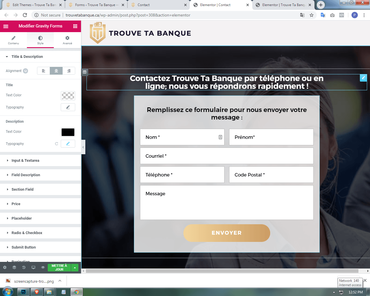 Trouve Ta Banque | PSD to WordPress screenshot 3