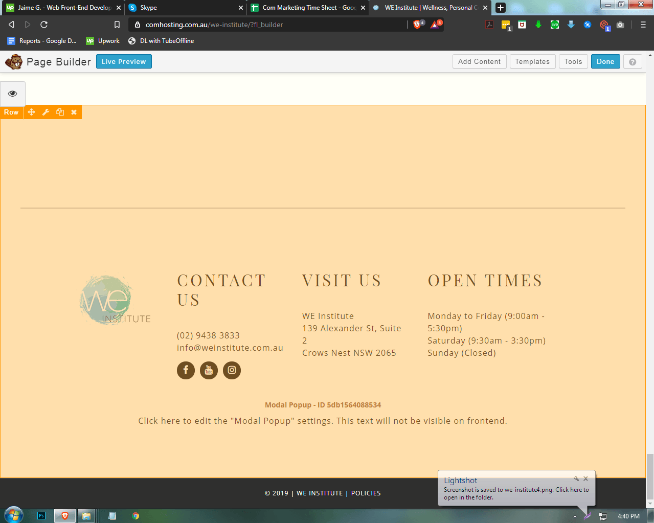 WE Institute | Beaver Builder WordPress Development for COM Marketing screenshot 6