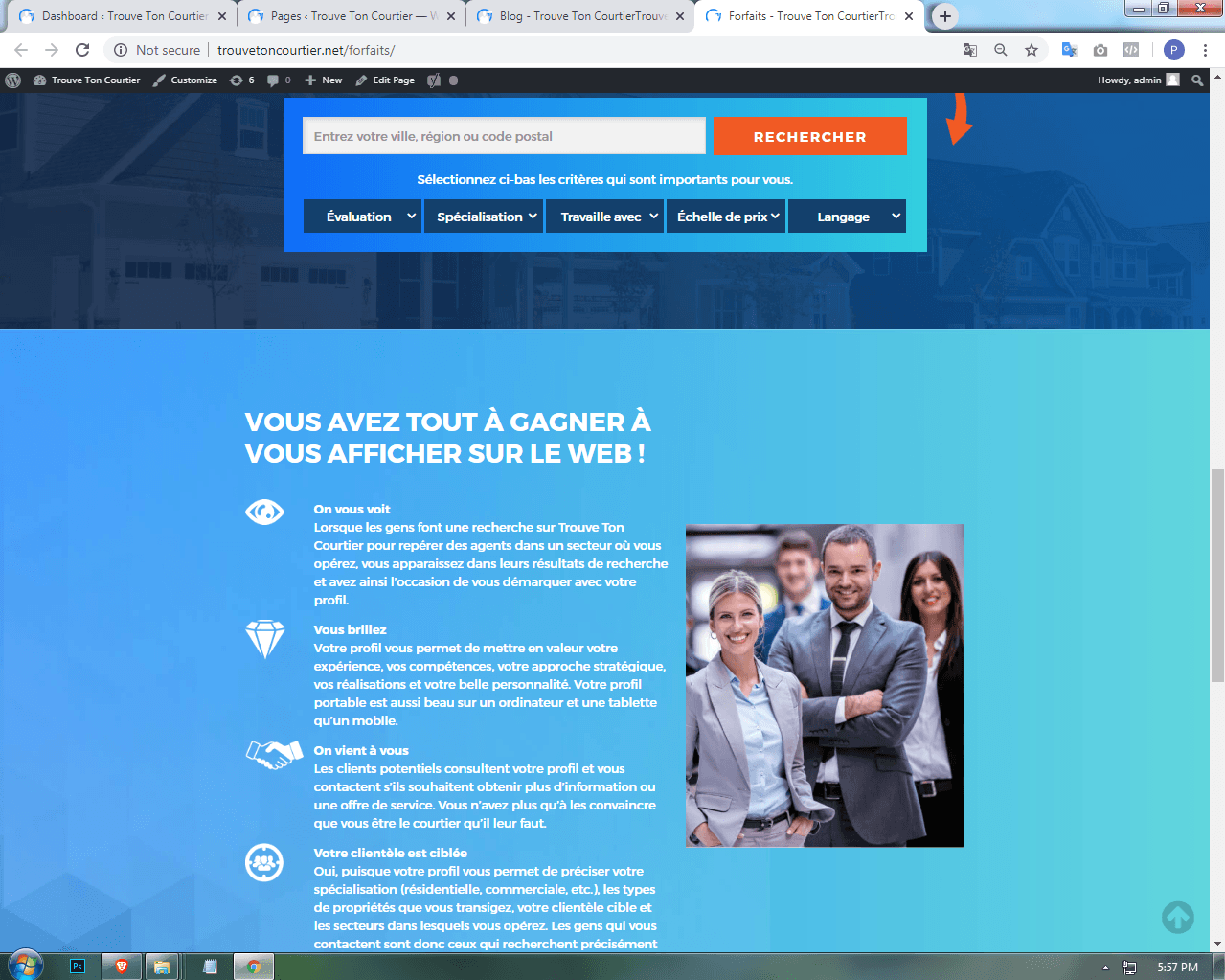 Trouve Ton Courtier | Custom WordPress Theme Development screenshot 10