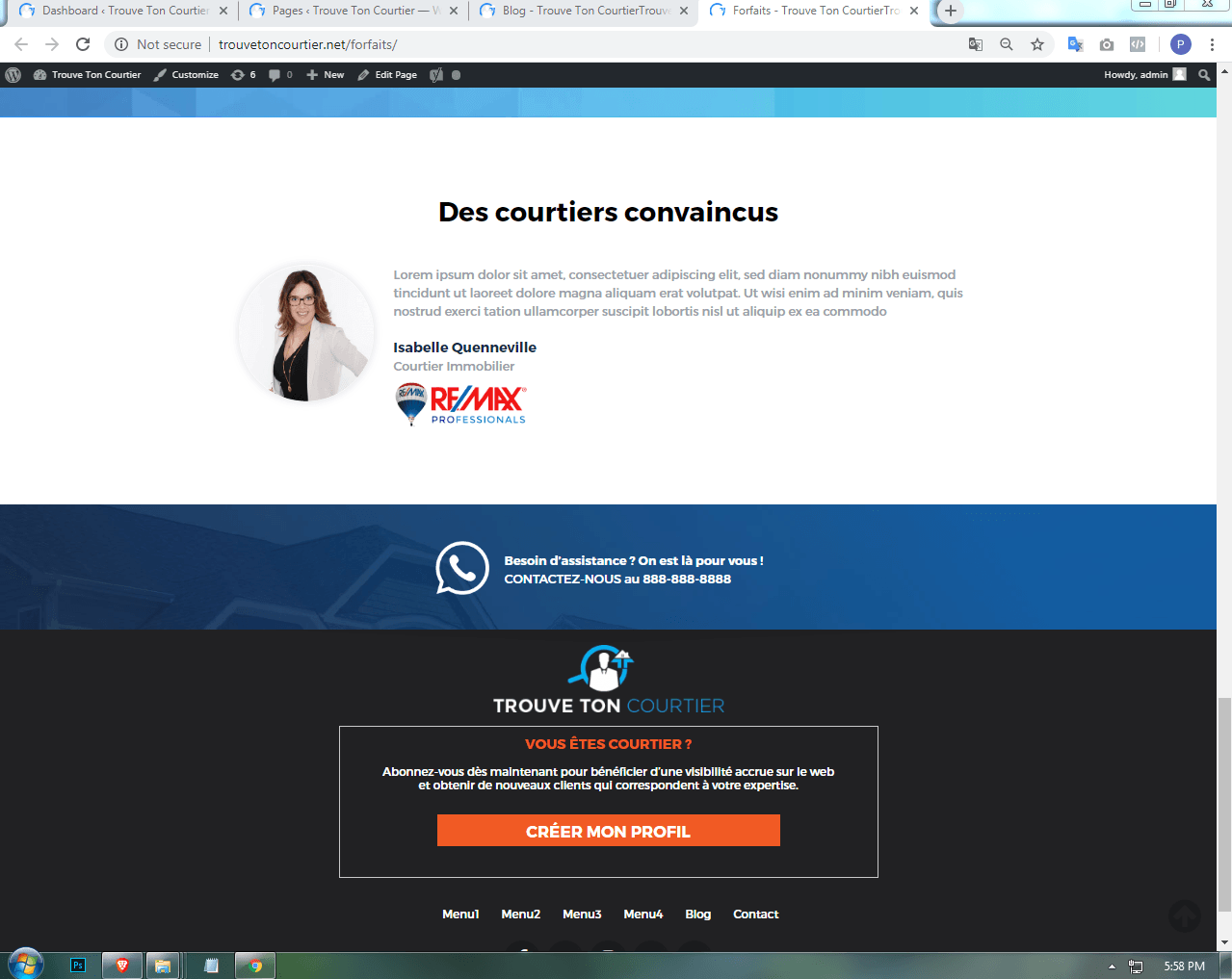 Trouve Ton Courtier | Custom WordPress Theme Development screenshot 11